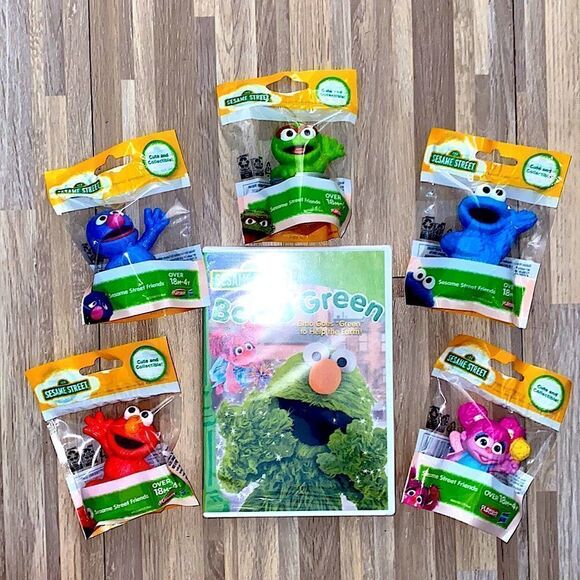 Sesame Street Elmo and friends toys and Elmo earth day dvd Easter basket figures - Picture 3 of 5